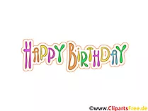 Bunte Buchstaben Happy Birthday Bild zum Herunterladen