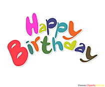 Bunte Buchstaben zum Geburtstag kostenlos zum Drucken