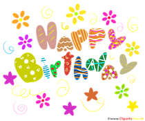 Bunte Schrift Happy Birthday Clipart