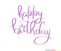 Happy Birthday Lettering Karte