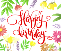 Happy Birthday greeting card