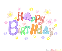 Regenbogen Happy Birthday bunt Font Design