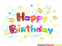 Schöne Buchstaben Happy Birthday zum Drucken