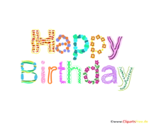 Schöne bunte Buchstaben zum Drucken Happy Birthday