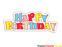 Schöner Text Happy Birthday als Bild