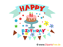 Kartkę z życzeniami z napisem Happy Birthday