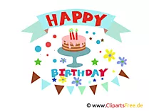 Kartkę z życzeniami z napisem Happy Birthday