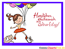Maedchen Geburtstag eCard Herzlichen Glueckwunsch