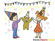 Kindergeburtstag Illustration für Einladungen