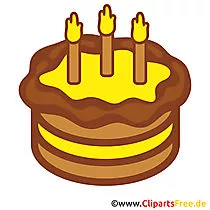 Kostenlose Cliparts zum Geburtstag - Kuchen