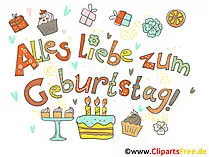 Clipart Alles Liebe zum Geburtstag
