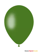 Dunkelgrüner Luftballon Clipart, Illustration, Grafik