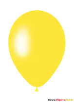 Gelber Luftballon Clipart im PNG-Format mit transparentem Hintergrund