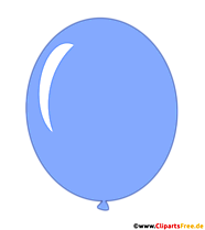 Luftballon Blau Comic Illustration transparent