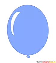 Luftballon Blau Comic Illustration transparent