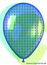 Luftballon blau im PopArt-Stil