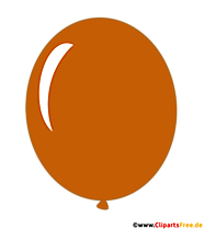 Luftballon Braun Comic Illustration transparent