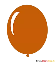 Luftballon Braun Comic Illustration transparent
