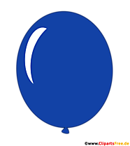 Luftballon Dunkelblau Clipart transparent