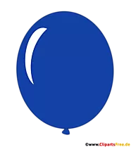 Luftballon Dunkelblau Clipart transparent