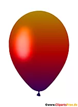 Luftballon in Gradientfarben Clipart kostenlos