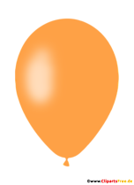 Luftballon orange Clipart, Illustration, Bild