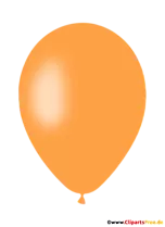 Luftballon orange Clipart, Illustration, Bild