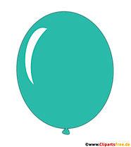 Luftballon Türkis Clipart  transparent