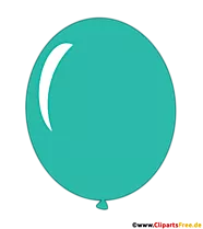 Luftballon Türkis Clipart  transparent