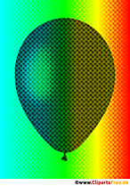 Lustballon in Regenbogenfarben Illustration