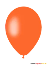 Oranger Luftballon Clipart PNG mit transparentem Hintergrund
