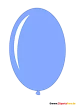 Ovaler Luftballon Blau PNG-Clipart transparent