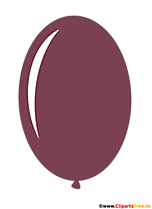 Ovaler Luftballon in Farbe Braun Clipart im Cartoonstil