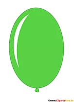Ovaler Luftballon in Farbe Grün Comic Clipart transparent