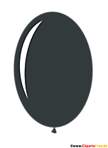 Ovaler Luftballon in Farbe Schwarz Comic Clipart transparent