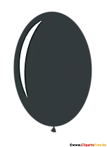 Ovaler Luftballon in Farbe Schwarz Comic Clipart transparent