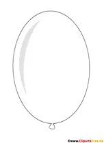 Ovaler Luftballon in Farbe Weiss Comic Clipart transparent