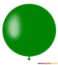 Runder Luftballon in Dunkelgrün Illustration, Bild, Clipart