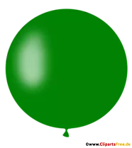 Runder Luftballon in Dunkelgrün Illustration, Bild, Clipart