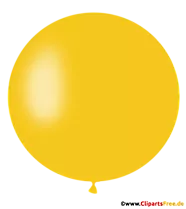Runder Luftballon in Farbe Gelb PNG-Clipart