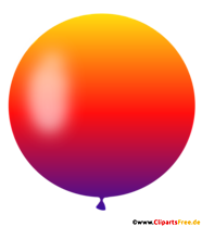 Runder Luftballon in Gradientfarben von Dunkellila bis Orange illustration