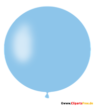 Runder Luftballon in Himmelblau Clipart, Illustration, Bild
