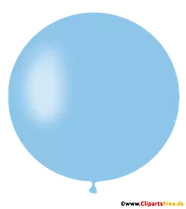 Runder Luftballon in Himmelblau Clipart, Illustration, Bild