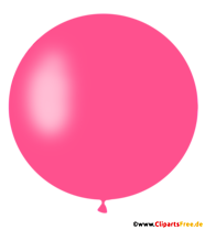 Runder Luftballon in Pink Clipart, Illustration, Bild