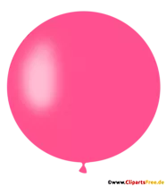 Runder Luftballon in Pink Clipart, Illustration, Bild
