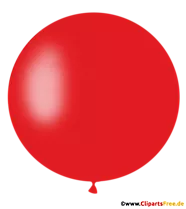 Runder Luftballon in Rot Clipart, Illustration, Bild