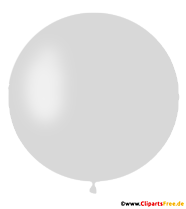 Runder Luftballon in Weiß Clipart, Illustration, Bild