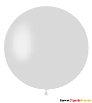 Runder Luftballon in Weiß Clipart, Illustration, Bild