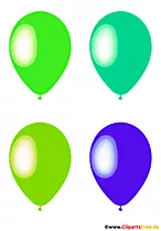 Vier Luftballons Pop Art Bild