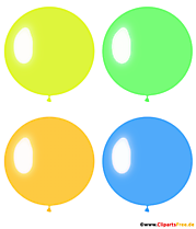 Vier runde Luftballons Pop Art Bild